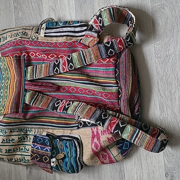 Rice Love Recycled Boho Travel Backpack - Picture 8 of 8